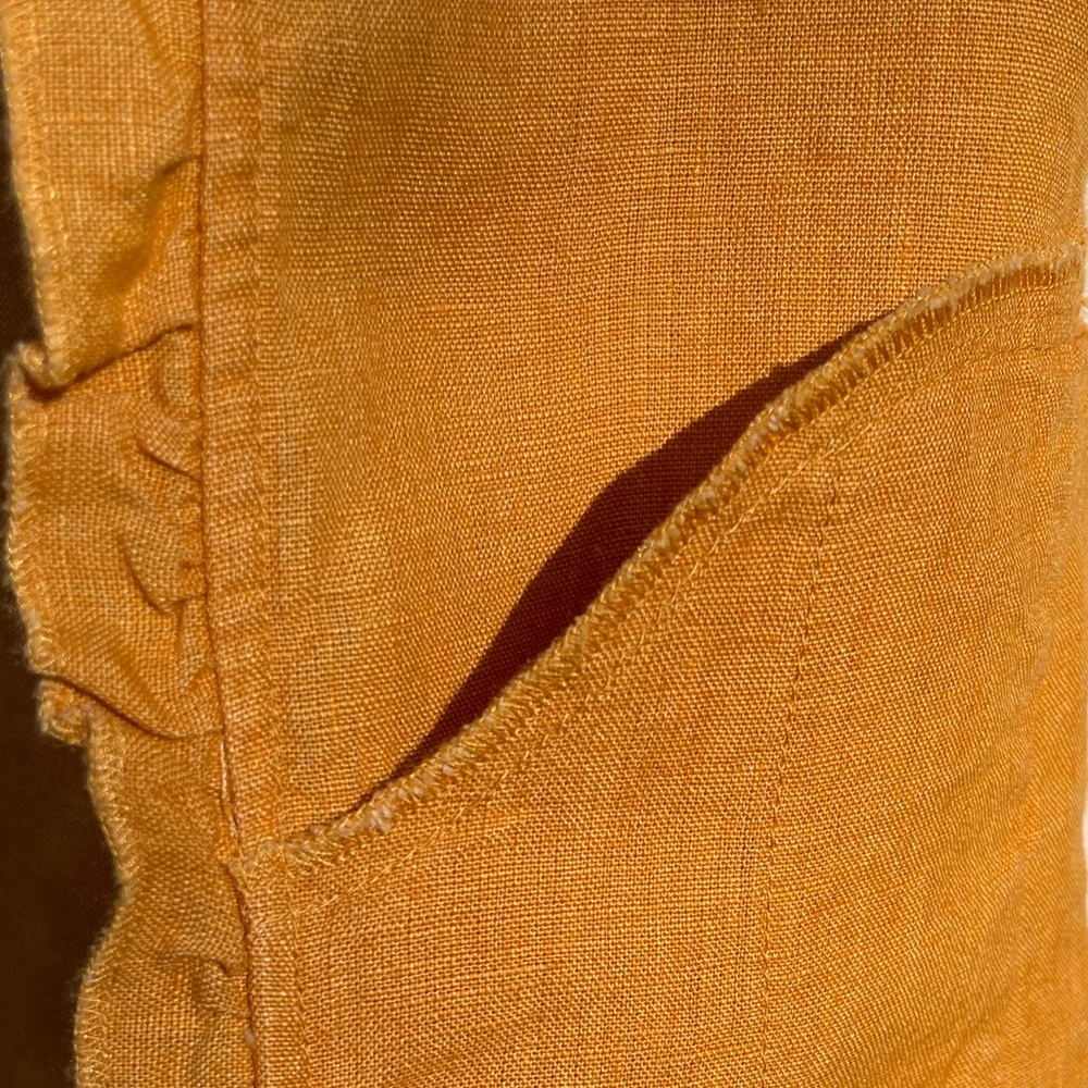Linen Ruffle Trim Jacket - Picture 6 of 10